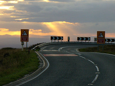 Closing in on the summit, Cat and Fiddle The Cat & Fiddle, Cheshire